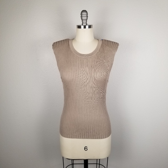 AS by DF Tangier Shoulder Ribbed Top in Sand - Picture 4 of 10